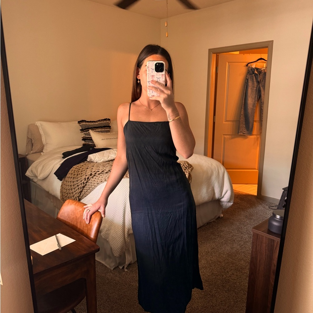 Zara black midi dress - size S